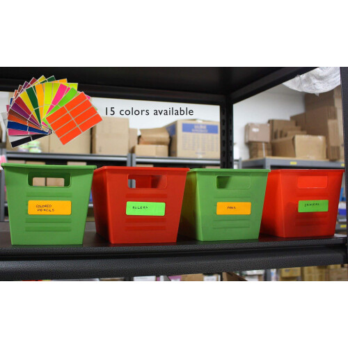 Royal Green 1x3 Labels for Color Coding  neon Orange Rectangle Stickers to Write on - 40 Pack 1