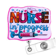 Infirmiere en cours Badge infirmiere de future infirmiere d'etudiant | Ecole d'infirmieres Etudiant Badge Reel Retractable Nom Tag Holder Dutume