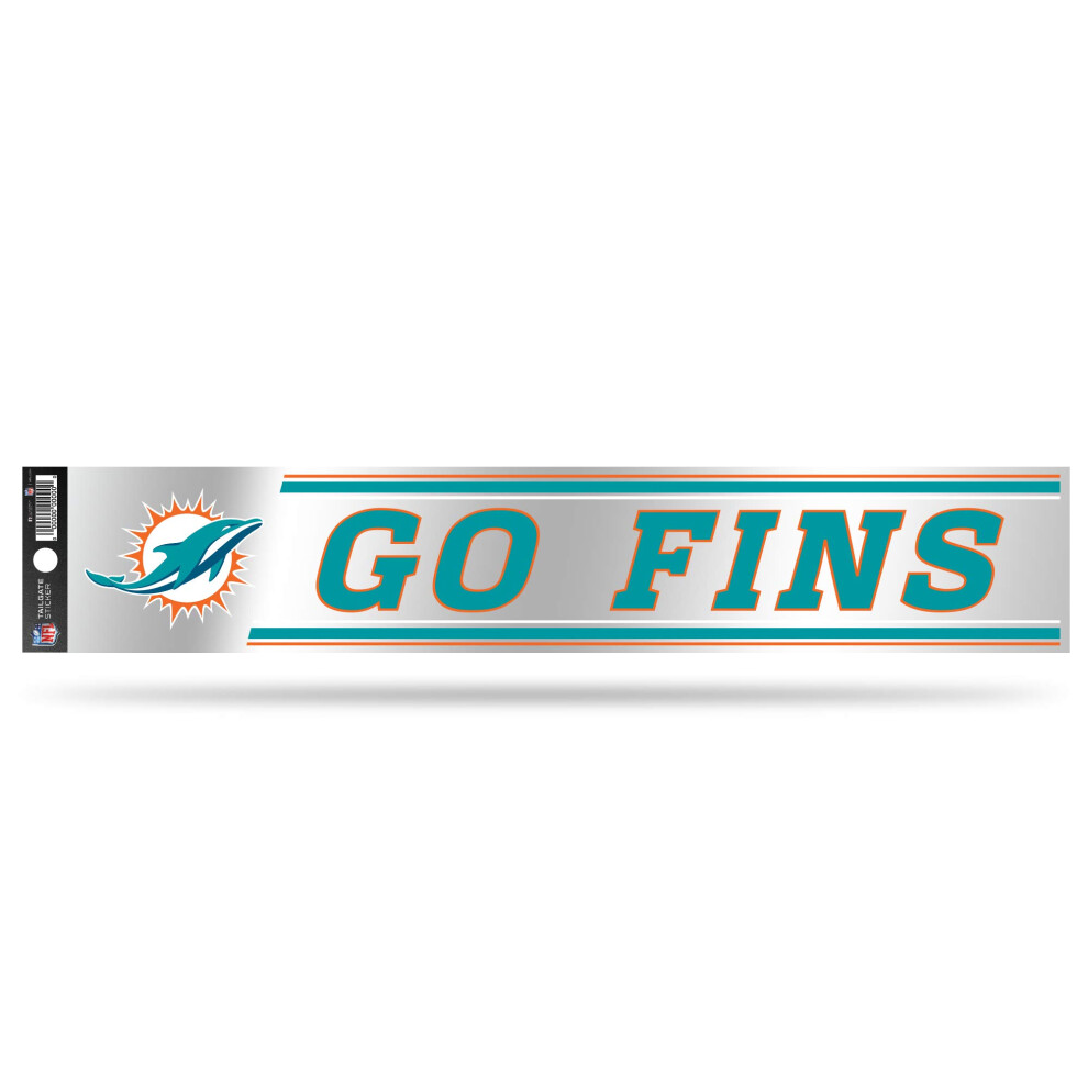 Rico Industries Nfl Tailgate Sticker 3 X 17-Inches Miami Dolphins Primary 767345907837