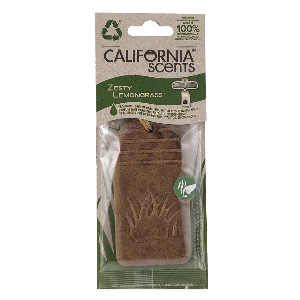 California Scents Hanging 3D Paper: Natural Environmentally Friendly Car Freshener With Recycled Materials And Strong Odor Eliminator For Automotive 091400042981