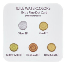 IUILE handgemaakte aquarelverf - Extra Fine Dot Card (5 kleuren). Metallic glanzende glans
