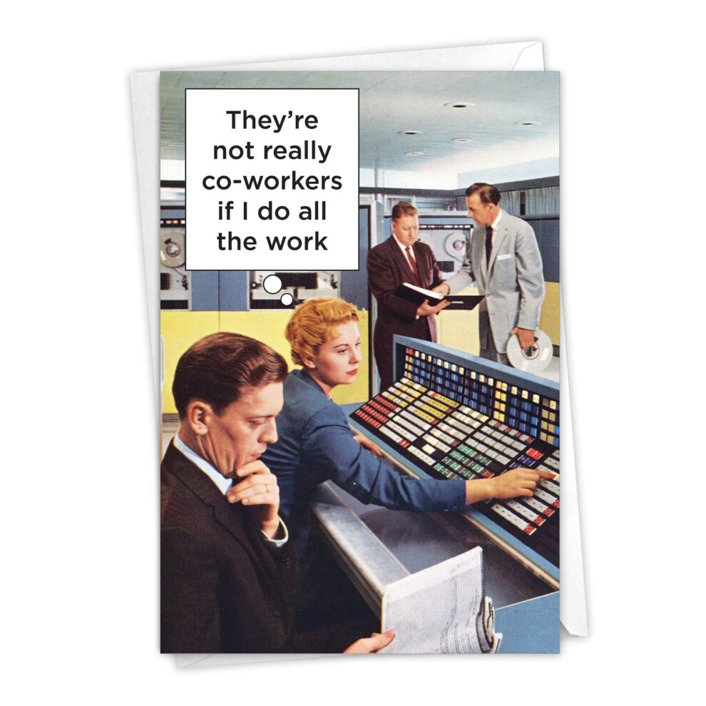 Nobleworks - Divertente Biglietto Di Anniversario Di Lavoro - Divertente Biglietto Retrò Per Dipendenti, Colleghi, Non Proprio Colleghi C4159ANG-WA-image