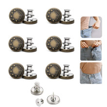 6ks Perfect Fit Instant Button Pin Instant jeans Utahovk knoflku Nhradn knoflky Jean Odnmateln knoflky pro voln dny dn ic knoflky, k
