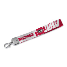 Chaveiro Lanyard NCAA Wisconsin Badgers, Strap para Pulso para Chaves, ID, Cartão, Telefone