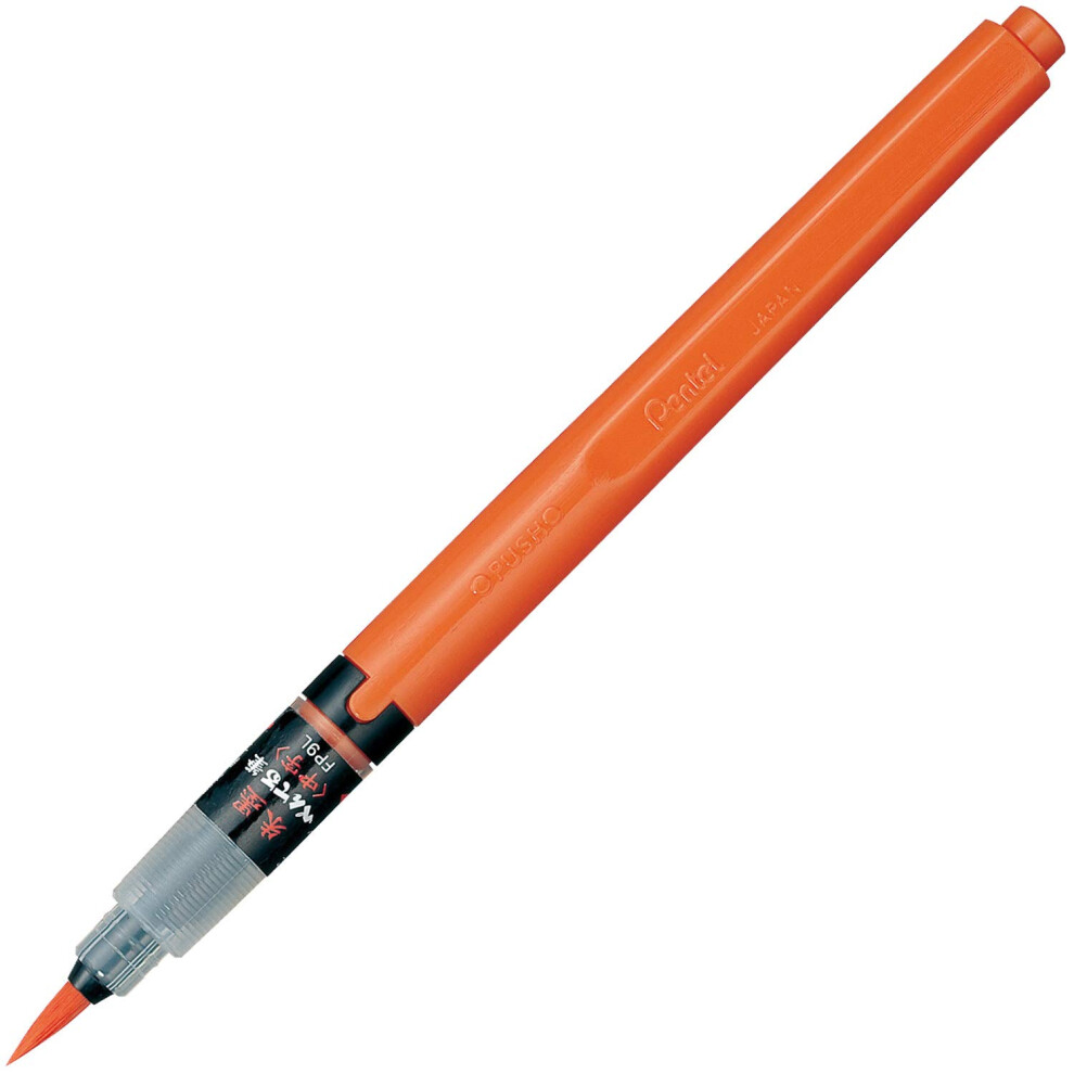 Pentel XFP9L Brush Pen  Pentel Brush  Red Ink  Medium Point  1.6 x 9.1 x 0.6 inches (40 x 230 x 15 mm)