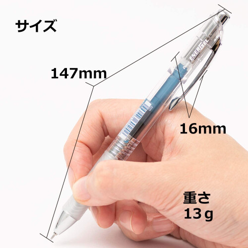 Pentel Pentel XBLN75TL-CA 0,5mm EnerGel Kuglepen - Bl? Sort 2
