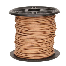 Perlsmed læderledning - farvet antik naturlig - .5 mm spole - 25 yards/22,86 meter - indisk læder thong ideal til fletning perler halskæder fine