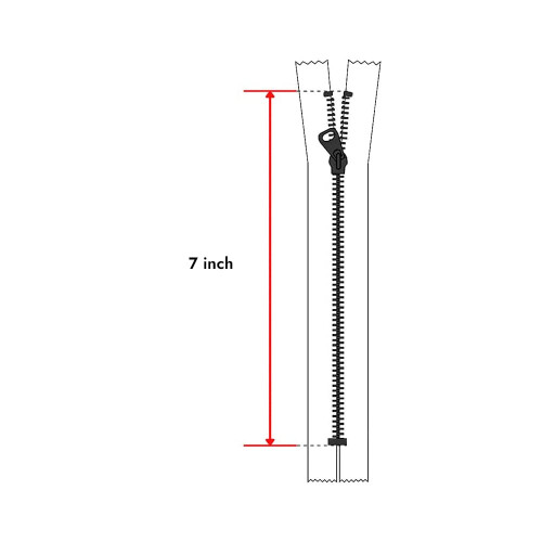 Zíper Invisível Preto 7 polegadas para Costura Acessórios DIY para Costureiros 1
