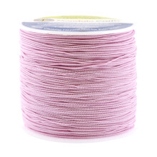 Mandala Crafts Pink rynkende elastisk trd til syning og strikning - 0,6 mm 87 Yards fin tynd strktrd Elastisk sytrd til symaskiner