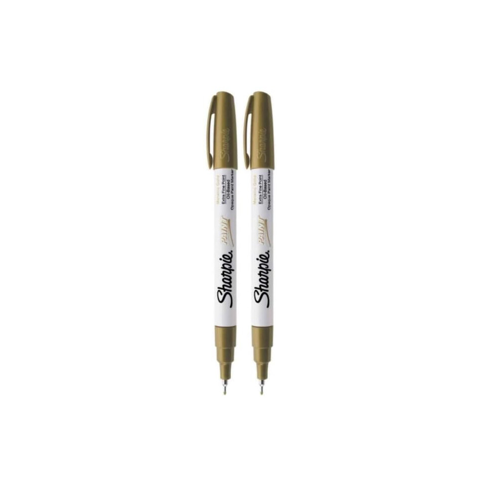 Sharpie 35532 Gold Paint Marker  Oil Based Ink  Extra Fine Point  Pack of 2