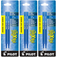 PILOT FriXion Gel Ink Refills fr raderbara pennor Fine Point Blue Ink 6-pack (14721)