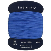 Yokota Daruma Sashiko Nici pojedyncze i rznorodne w kolorze (karta Col.225 Lapis Lazuli Thin 40M)