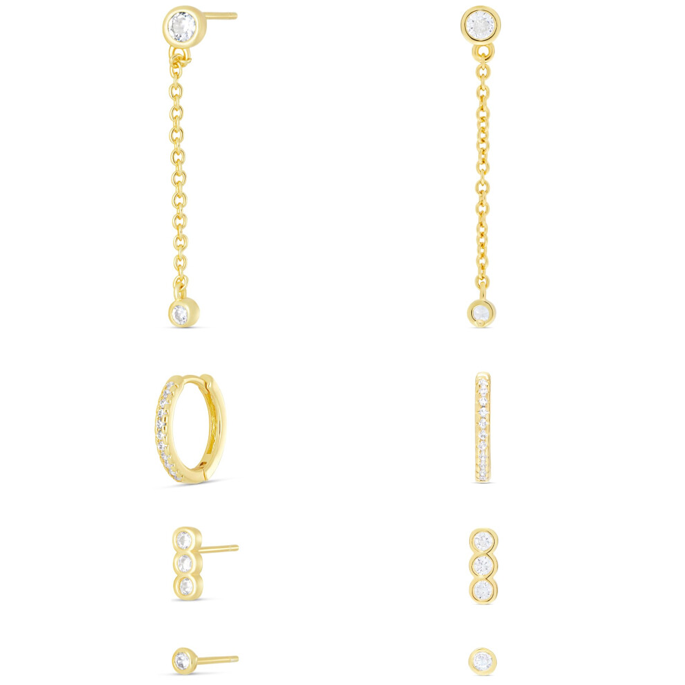 Amazon Essentials Bezel Earring Set