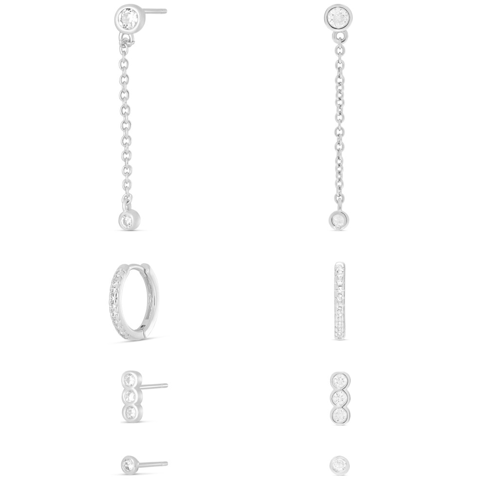 Amazon Essentials Bezel Earring Set