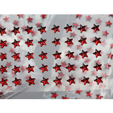 6mm punainen LQ17 Star itsekiinnittyv akryyli strassit muoviset kasvot jalokivet kiinni vartalon jalokivi tee-se-itse-kortteja ja kutsuja varten as