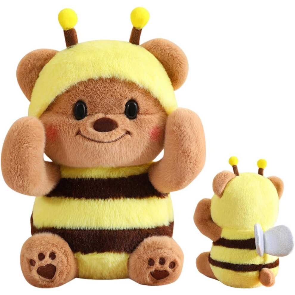 (Bee 40cm) Bear Stuffed Toy - Creative Cuddly Doll - Soft Decoration, Bear Toy, Playful Companion for Car, Bedroom, Sofa, Bed