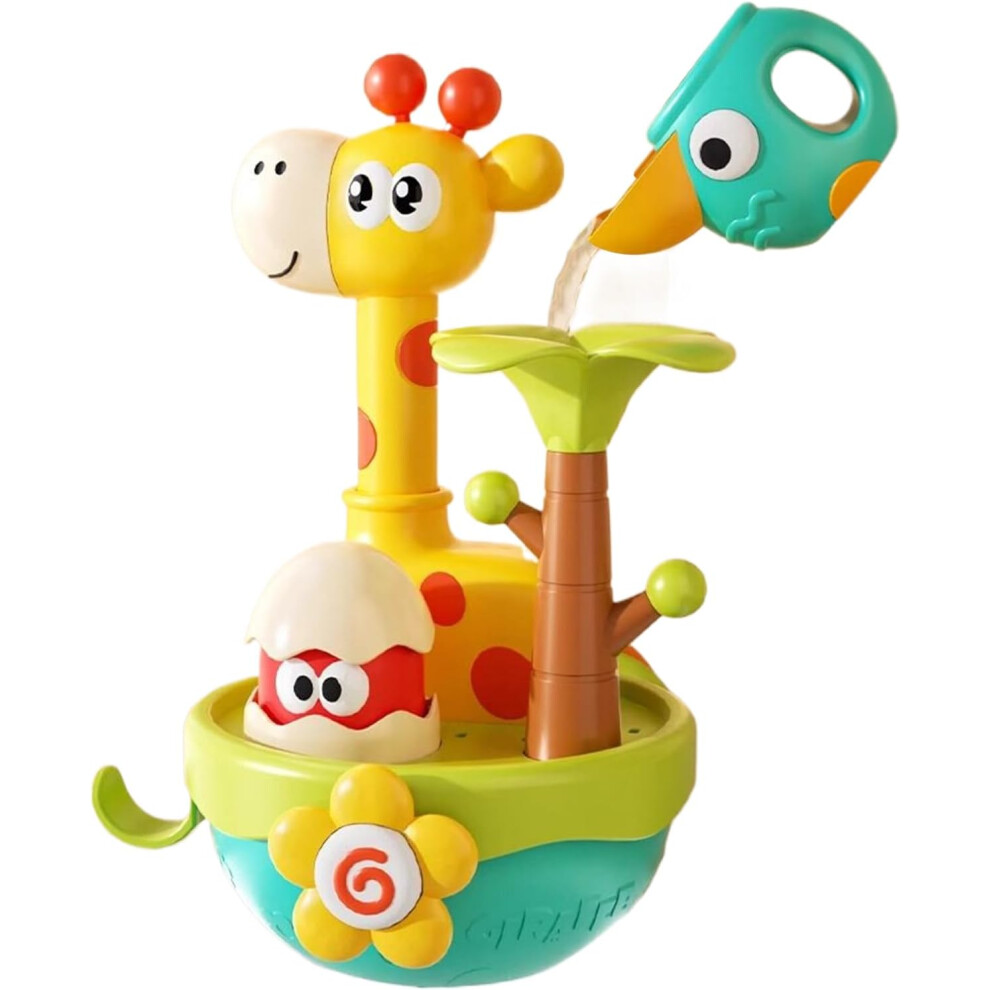 (Giraffe) Bathtub Toys | Flower Blooming Water Game - Educational Interactive Bath Toys for 1-3 Years Kids Birthday Christmas Easter Party Shower Time Activitie