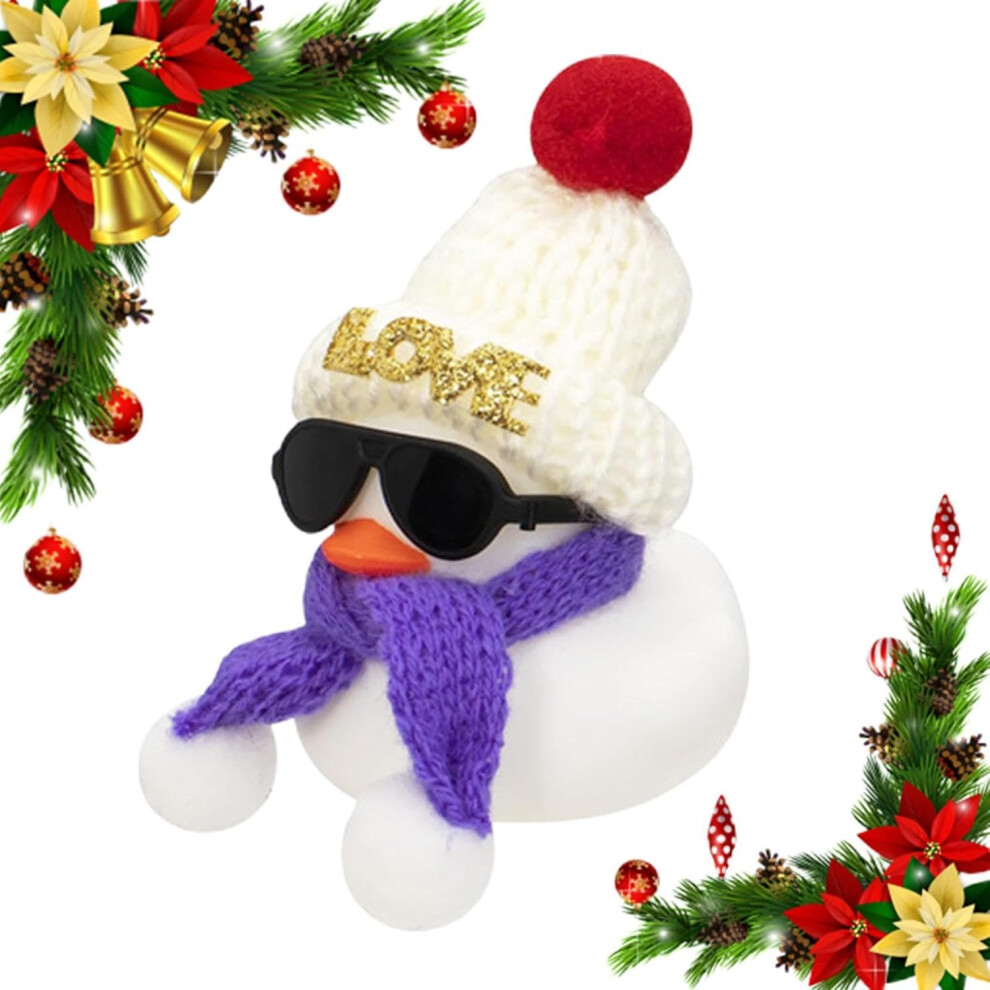 (Type a) Christmas Rubber Ducks Toys | Cute Duck With Scarf Novelty Squeeze ,Squeeze Duck Car Ornaments, Rubber Ducks Toys For Christmas And Room