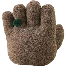 (Brown) Hand Shaped Sofa Cushion - Hand Shape Plush Throw Pillow - Decorative Sofa Cushion, Solid Color Lumbar Pillow, Five-Finger Palm Plush for Home 15