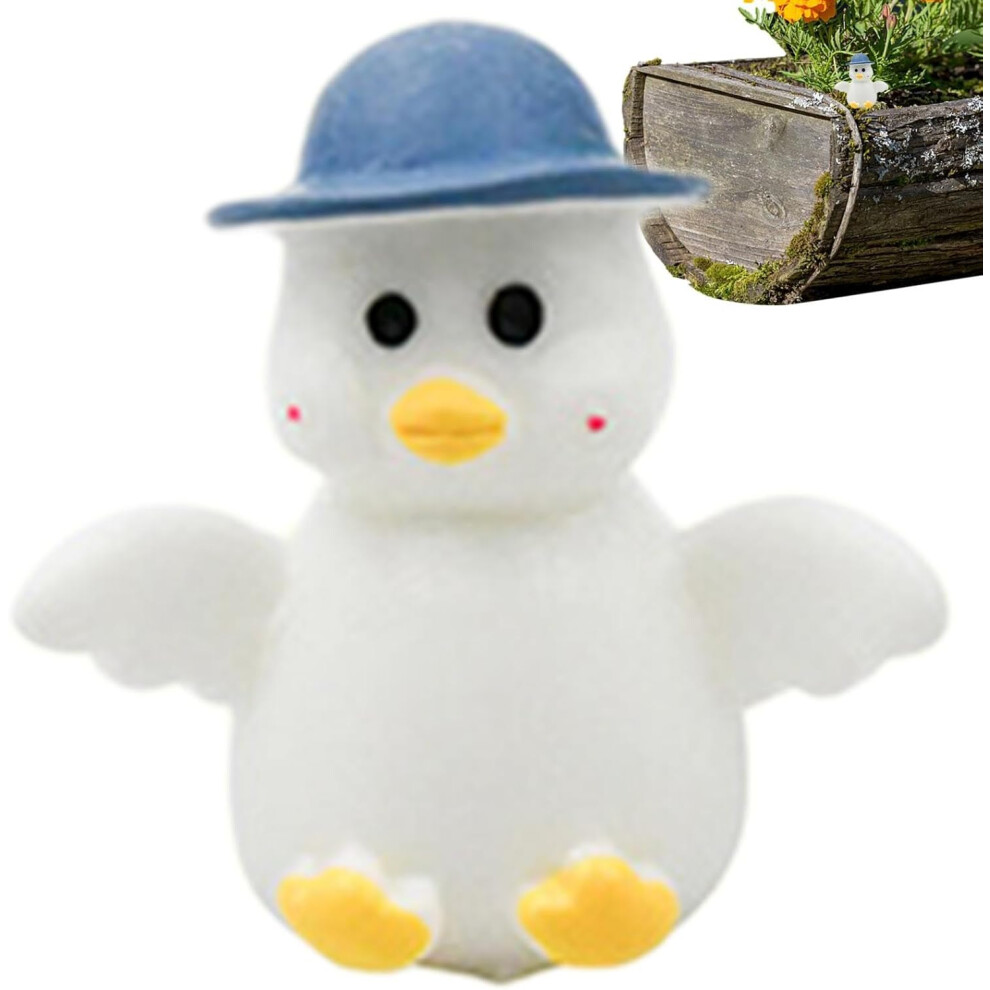 (Happy Duck) Miniature Ducks,Resin Fairy Garden Ducks - Animal Figures, Potted Ornament, Ducklings Toy, Landscape Decorations for Indoor Outdoor