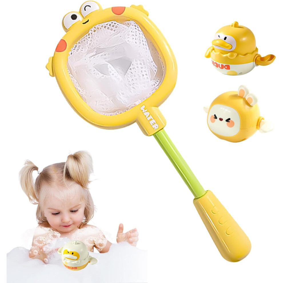 Fishing Bath Toy | Fish Cautch Game Toy | Toddler Fishing Net Games Swimming Bathtub Rabbit Duck for 3-5 Year Old Toddler Boys Girls