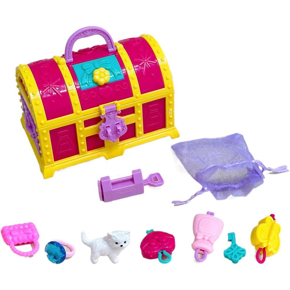 Treasure Box Jewelry Box For Girls | Treasure Trinket Chest Girl Jewelry - Jewelry Set Treasure Jewelry Box For Children-image-OPC-PGSKS8H-NEW