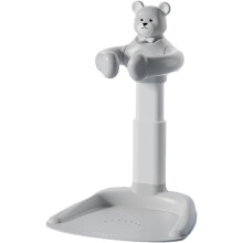 (cartoon style, Light Gray) Baby Shower Stand,Anti-Slip Base Baby Shower Standing up | Bathing Seat Chair Handle Adjustable Portable Bath Helper for Mother