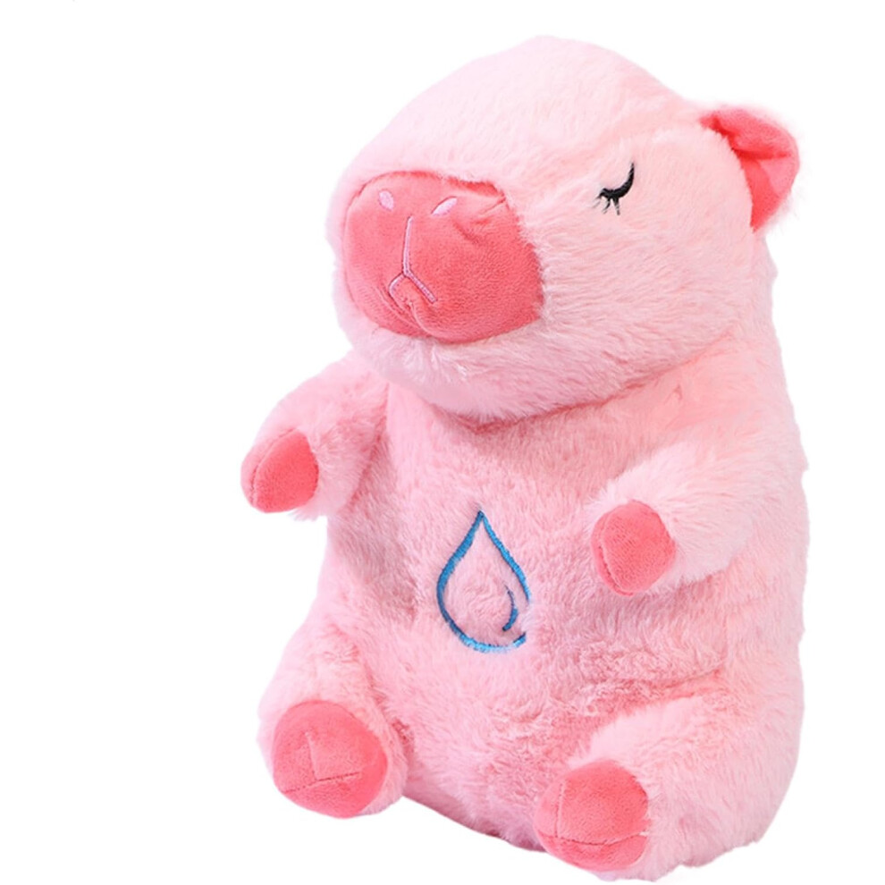 (Pink) Capybara Breathing Stuffed Animal - Snuggle Capybara Calming Sleeping Soother | Calming Sleep Breathing Plush Toy for Birthday Easter Basket St