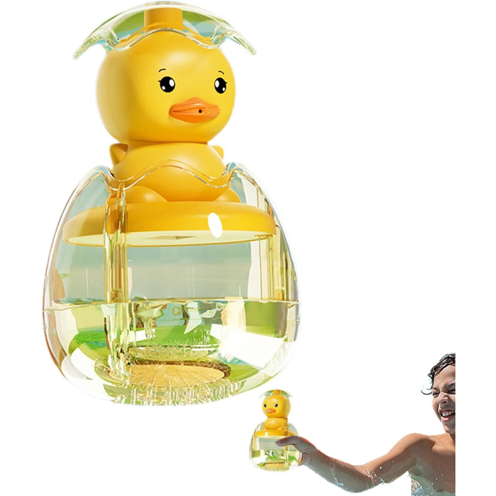 (Yellow Duck) Bathtub Sprinkler Toy,Clear Animal Egg Bathtub Toys | Interactive Supplies for Shower, Outdoor Pool Game for Kids Ages 0-7