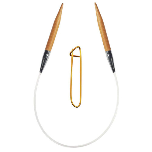 Agulhas de Tricô Circulares ChiaoGoo Bamboo Patina 16 polegadas (41cm) Tamanho US 10.5 (6.5mm)