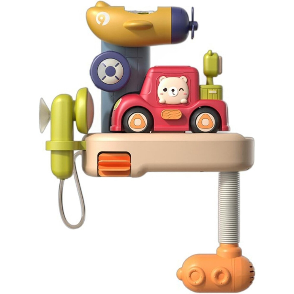 Baby Bath Shower Head,Rotating Car Baby Water Toys Children Shower Sprayer | Showering Sprinkler Educational Bathtub Toys for Kids Aged 0-3 Years Old
