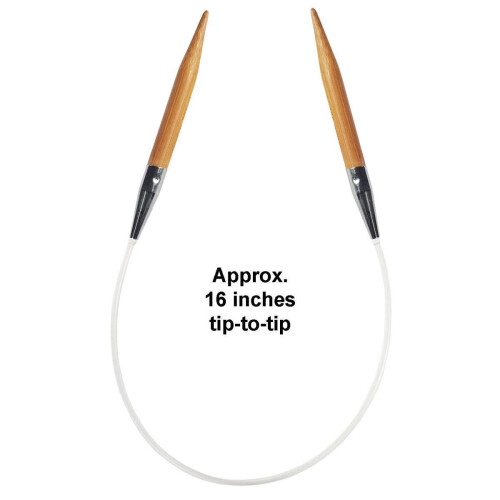 Agulhas de Tricô Circulares ChiaoGoo Bamboo Patina 16 polegadas (41cm) Tamanho US 10.5 (6.5mm) 1