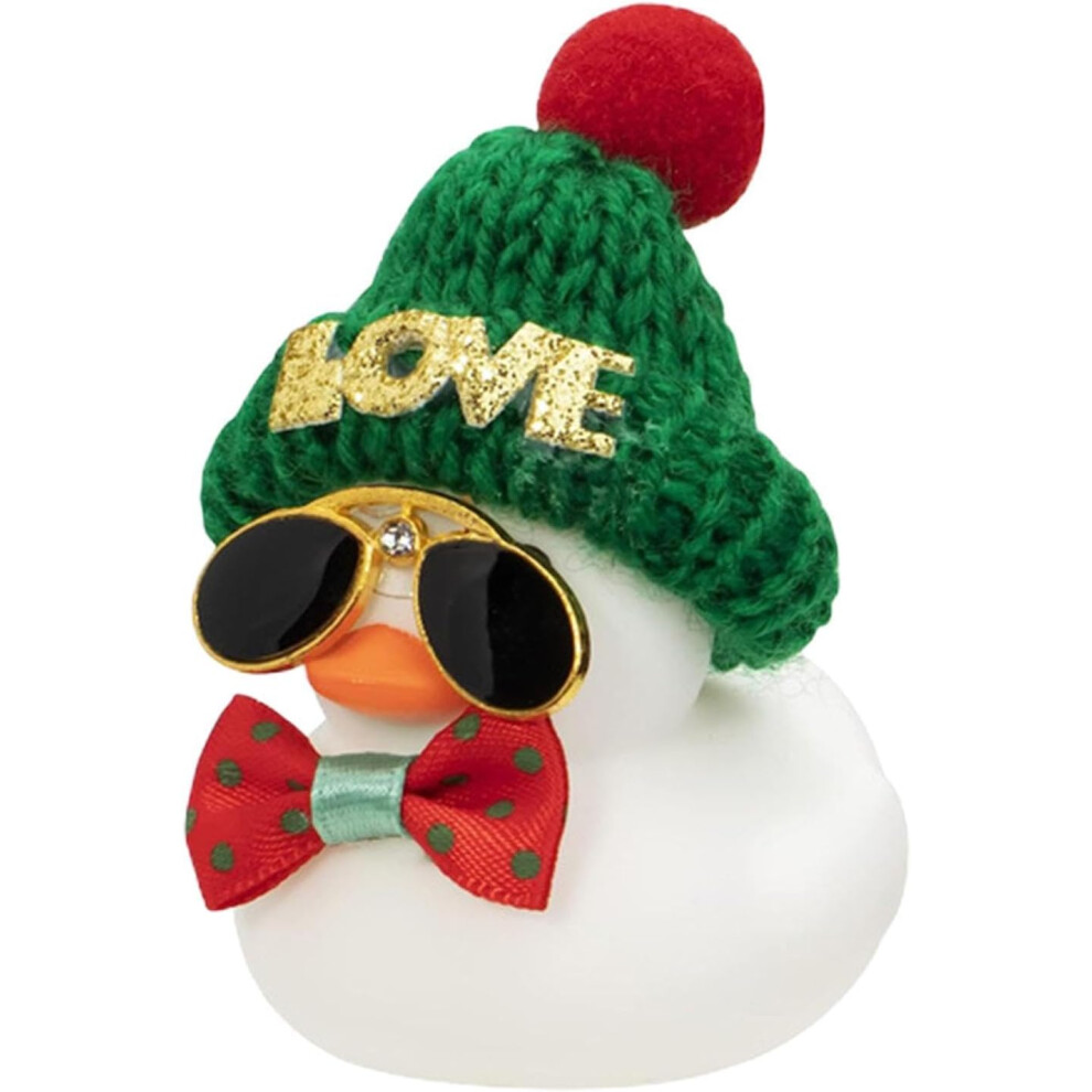 (Type E) Christmas Rubber Ducks Toys | Cute Duck With Scarf Novelty Squeeze ,Squeeze Duck Car Ornaments, Rubber Ducks Toys For Christmas And Room