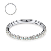 FUNLMO - Aro para cart   lago de acero quir   rgico 316L, piercing para h   lix, nariz, tabique nasal, 20 g, 18 g, 16 g y 14 g, circonita c   bica.