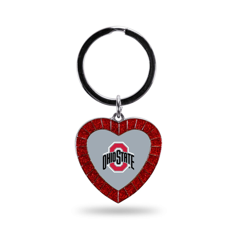 Rico Industries Ncaa Ohio State Buckeyes Ncaa Schl Sselanh Nger Mit Strasssteinen In Herzform, Rot, 7,6 Cm Lang-image