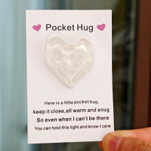 YOJO Pocket Hug Coração com Cartões, Presentes para Relacionamento à Distância, I Love You para Ele Ela (Branco)
