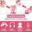 PAGOW 4 Pcs Mini Protetores de Microfone Rosa e Capa Fofa, Alta Densidade para Microfones Lavalier 4