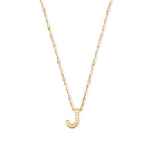 Kendra Scott J betu medl nyaklnc noi divatkszerek 14 k aranyozott srgarz arany fm J betu