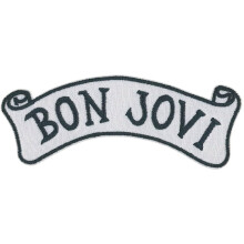 C&D Visionary Bon Jovi Banner Logo Patch Fehr Fekete