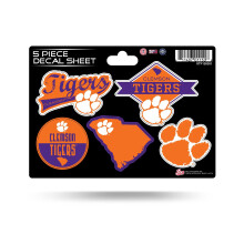 Rico Industries NCAA Clemson Tigers 5 darabbl kivgott matricalap