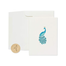 Papyrus Blank Card (Peacock)
