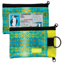 Chums Surfshorts pnztrca - Knnyu, vkony pnztrca RFID-blokkol krtyval s tltsz azonost ablakkal - Cipzras minimalista pnztrca kulcsta