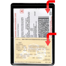 StoreSMART - Sort ryg unisex plastik bilforsikring & ID-kortholder - Enkeltpakke - RFS20-BL1