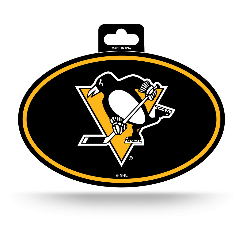 Rico Industries Nhl Hockey Pittsburgh Penguins Full Color Oval Sticker 767345477866