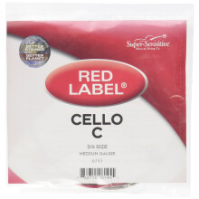 Super czula czerwona etykieta wiolonczela C String 3/4 Medium