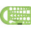 Staedtler Template Staedtler, Formas Geométricas/Símbolos, Transferidor, Escala em Polegadas, 9.5 x 5.5 1