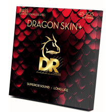 DR struny DRAGON SKIN+ - Nerezov baskytarov struny s povlakem - DBS-45 - Vynikajc zvuk s pohodlnm pocitem a dlouhou ivotnost: Stredn 45-105