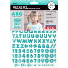 SEI 148 stuks opstrijkbare letters: 1/2 inch glitter opstrijkbare letters en cijfers voor kleding eenvoudige toepassing kleine opstrijkbare letters m