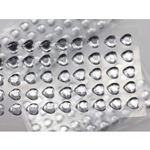 6mm Crystal LQ01 Sydn Itseliimautuva Akryyli Strassikivet Muoviset Kasvo Jalokivet Stick Vartaloon Jalokivi tee-se-itse-kortteja ja kutsuja varten