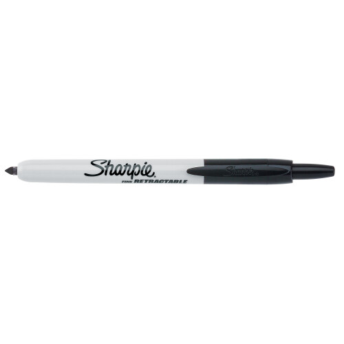 SHARPIE Retractable Permanent Marker  Fine Point  Black  1 Count 2